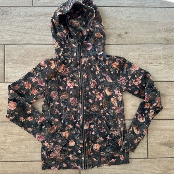 Lululemon Scuba Hoodie Light Cotton Fleece Frosted Rose Multi Size 8 - Picture 7 of 9